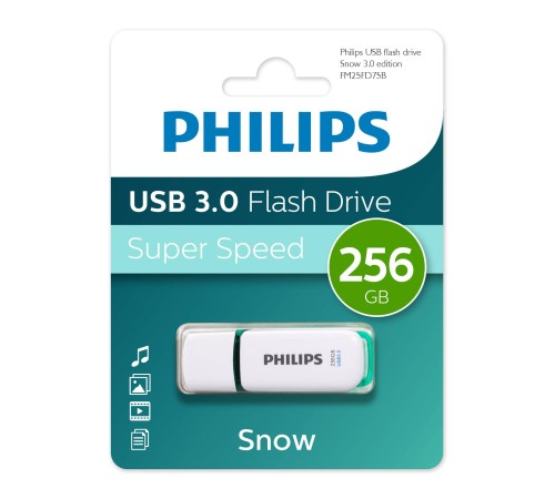 Флеш накопитель 265GB PHILIPS SNOW3.0 128GB, USB 3.0