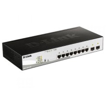 D-Link DGS-1210-10P/FL2A Управляемый L2 коммутатор с 8 портами 10/100/1000Base-T и 2 портами 1000Base-X SFP
