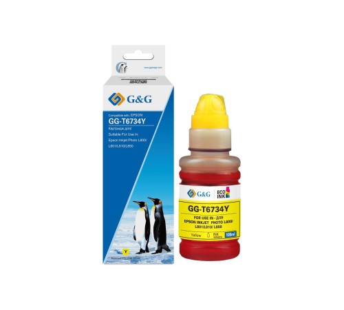 Чернила G&G, аналог Epson C13T67344A желтые 100 ml
