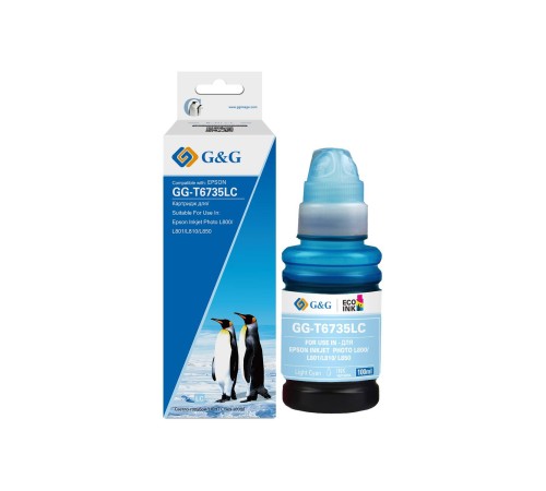 Чернила G&G, аналог Epson C13T67354A светло-голубые 100 ml