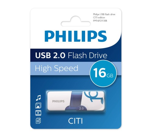 Флеш накопитель 16GB PHILIPS CITI2.0 16GB, USB 2.0