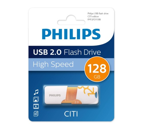 Флеш накопитель 128GB PHILIPS CITI2.0 128GB, USB 2.0