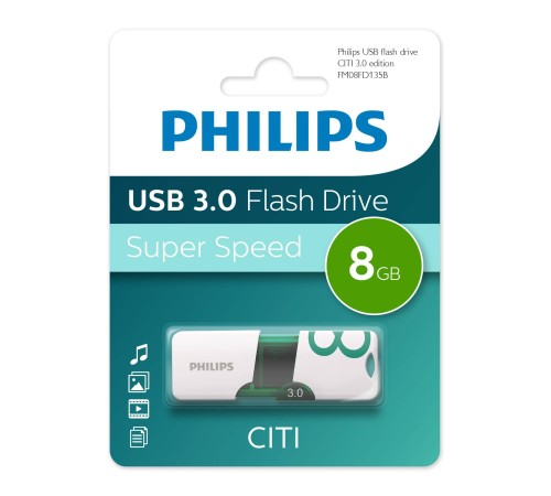 Флеш накопитель 8GB PHILIPS CITI3.0 8GB, USB 3.0