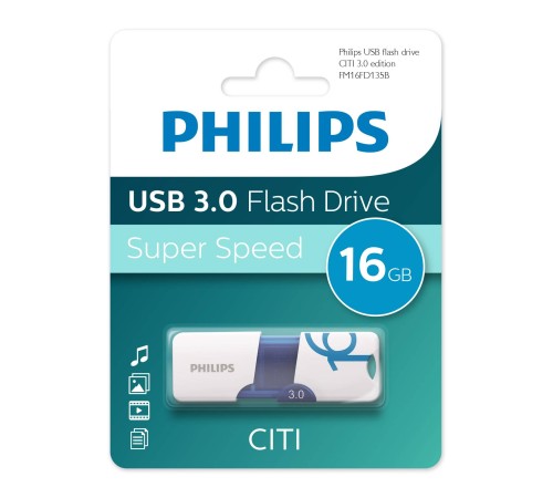 Флеш накопитель 16GB PHILIPS CITI3.0 16GB, USB 3.0