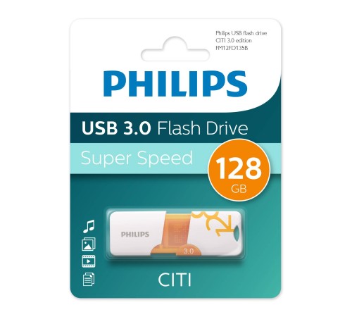 Флеш накопитель 128GB PHILIPS CITI3.0 128GB, USB 3.0
