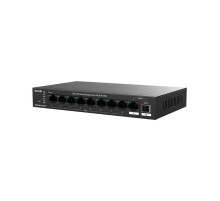 Tenda TEG2210P-8-120W Коммутатор управляемый PoE, 10 портов, 9x1 Гбит/с, SFP 1x1 Гбит/с, PoE 8x30Вт (до 110 Вт)