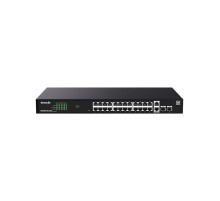 Tenda TEG2228P-24-410W Коммутатор с облачным управлением PoE, 26x1 Гбит/с, PoE 24х30 Вт (до 370Вт), SFP 2x1 Гбит/с