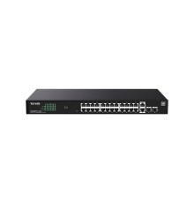 Tenda TEG2228P-24-410W Коммутатор с облачным управлением PoE, 26x1 Гбит/с, PoE 24х30 Вт (до 370Вт), SFP 2x1 Гбит/с