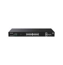 Tenda TEG2220P-16-250W Коммутатор управляемый PoE, 18 портов, 18x1 Гбит/с, SFP 2x1 Гбит/с, PoE 16x30Вт (до 230Вт)