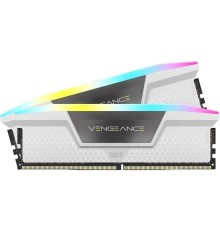 Модуль памяти CORSAIR 64GB 5600МГц DDR5 CL40 DIMM (Kit of 2x32GB) XMP 3.0, Vengeance RGB White