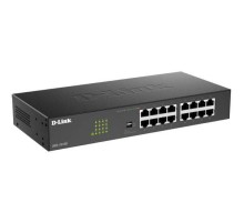 D-Link DGS-1016D/J1A Неуправляемый коммутатор с 16 портами 10/100/1000Base-T и DIP-переключателем