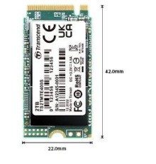 Твердотельный диск 2TB Transcend MTE400S, 3D TLC NAND, M.2 2242 ,PCI-E 4x [ R/W - 2000/1700 MB/s]