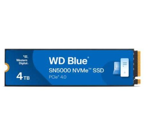Твердотельный диск 4TB WD Blue, NVMe, M.2 2280, PCI-E 4x4 [R/W - 5500/5000 MB/s]