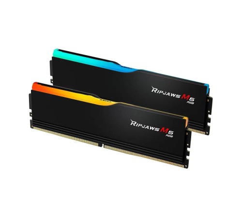 Модуль памяти G.SKILL RIPJAWS M5 RGB 64GB 6000МГц DDR5 CL30 DIMM (Kit of 2x32GB) 1.4V XMP 3.0, Black