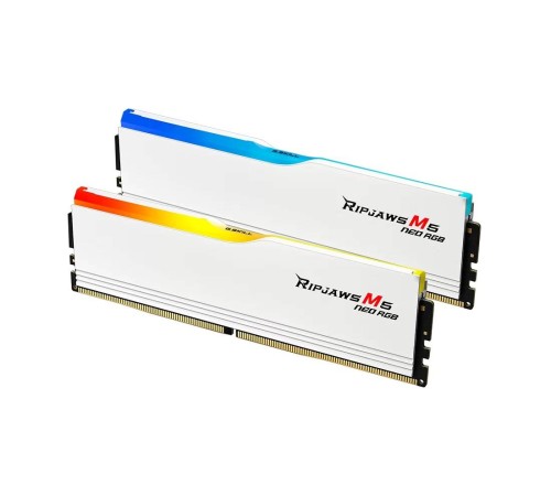 Модуль памяти G.SKILL RIPJAWS M5 NEO RGB 32GB 6000МГц DDR5 CL30 DIMM (Kit of 2x16GB) 1.35V EXPO, White