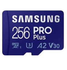 Флеш карта microSD 256GB SAMSUNG PRO PLUS microSDXC Class 10,  UHS-I, A2 V30 U3  (SD адаптер) 160MB/s