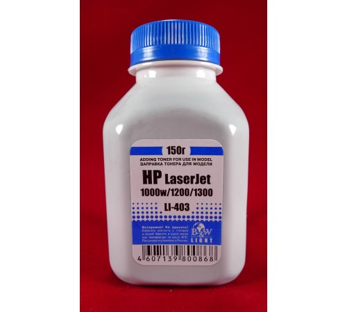 Тонер для картриджей Q2613A/Q2624A/C7115A/Q5949, EP-26/EP-27 (фл. 150г) B&W Light фас.Россия