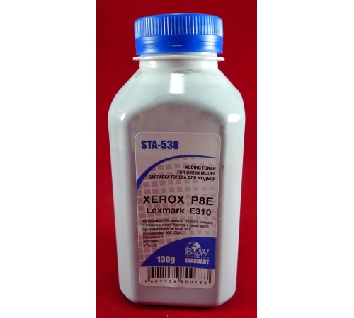 Тонер XEROX P8e/Lexmark E310 (фл. 130г) B&W Standart фас.Россия