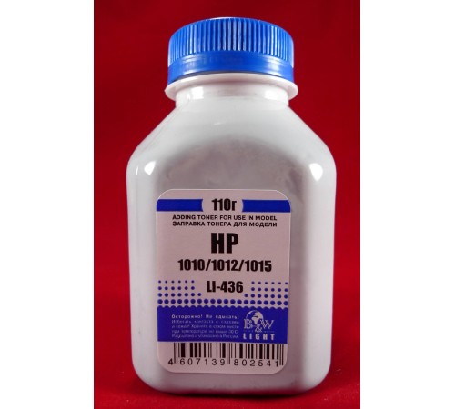 Тонер для картриджей Q2612A/Q2612X, FX-9/FX-10, CRG-703/706 (фл. 100г) B&W Light фас.Россия