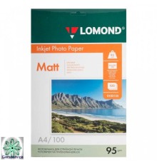Фотобумага LOMOND Одностороняя Матовая, 95г/м2, A4(21x29см)/100л.