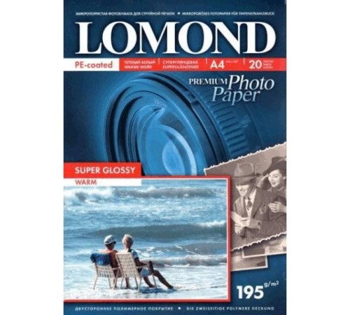 Фотобумага LOMOND cуперглянцевая тепло-белая (Super Glossy Warm) микропористая, 195/A4/20л. Фотобумага LOMOND cуперглянцевая тепло-белая (Super Glossy Warm) микропористая, 195/A4/20л.