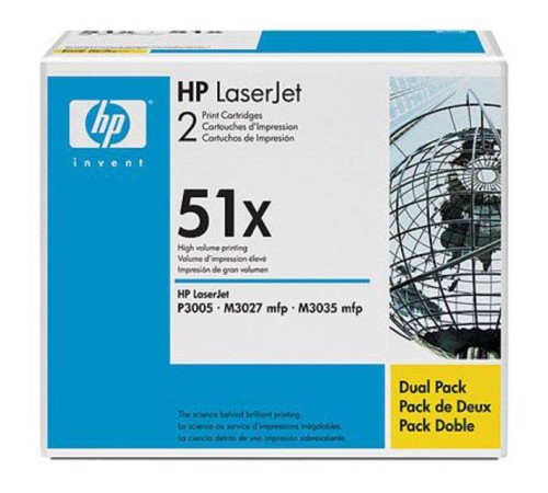 HP Q7551XD Картридж ,Black{LaserJet P3005/M3027mfp/M3035mfp, Black, 2-pack, (2 x 13000стр.)}