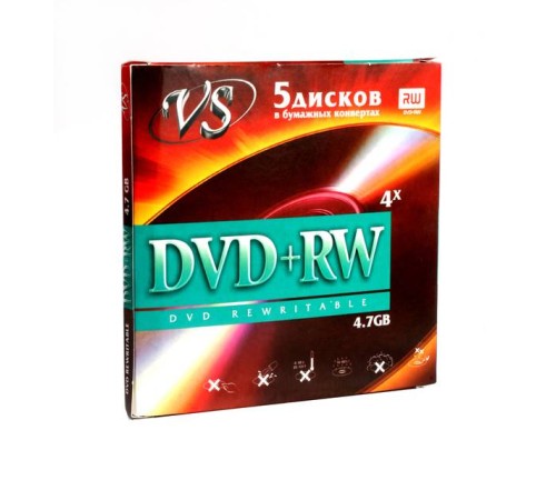 VS DVD+RW 4,7 GB 4x конверт/5