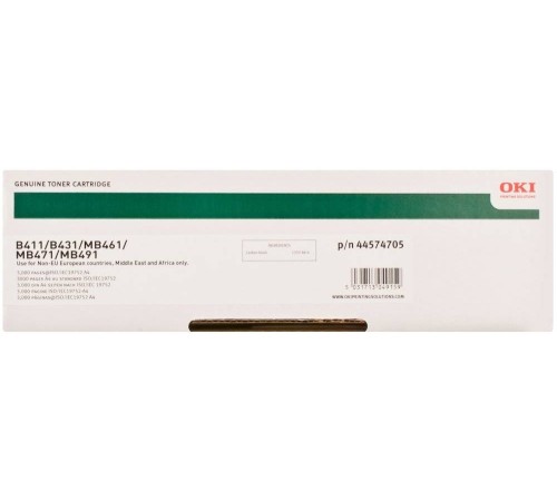 Тонер-картридж Oki B411/431/MB461/471/491  3K