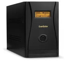 Exegate EP285485RUS ИБП ExeGate SpecialPro Smart LLB-1000.LCD.AVR.C13.RJ <1000VA/650W, LCD, AVR, 6*IEC-C13, RJ45/11, Black>
