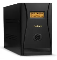 Exegate EP285485RUS ИБП ExeGate SpecialPro Smart LLB-1000.LCD.AVR.C13.RJ <1000VA/650W, LCD, AVR, 6*IEC-C13, RJ45/11, Black>