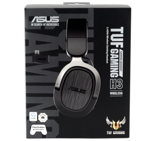 TUF GAMING H3 WIRELESS Headset w/ Mic Wireless (2.4/USB) 346g 20-20000Hz 50mm Drivers RTL (784689) TUF GAMING H3 WIRELESS Headset w/ Mic Wireless (2.4/USB) 346g 20-20000Hz 50mm Drivers RTL (784689)