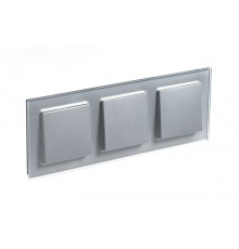 Systeme electric ATN320303 Рамка 3-постовая ATLASDESIGN NATURE, СТЕКЛО АЛЮМИНИЙ