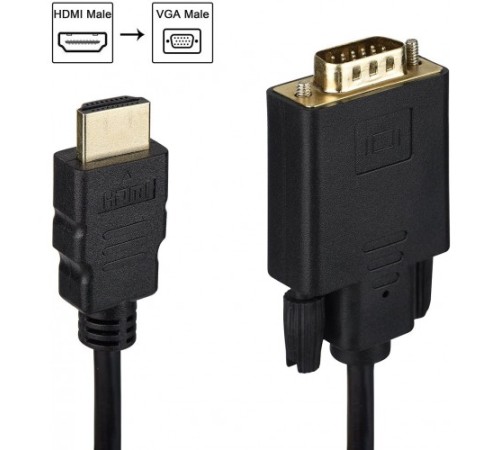 KS-is KS-441 Кабель HDMI M VGA M full (с чипом) черно-черный 1.8м KS-is KS-441 Кабель HDMI M VGA M full (с чипом) черно-черный 1.8м