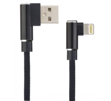 PERFEO Кабель для iPhone, USB - 8 PIN (Lightning), угловой, черный, длина 1 м., бокс (I4315)