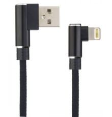 PERFEO Кабель для iPhone, USB - 8 PIN (Lightning), угловой, черный, длина 1 м., бокс (I4315)