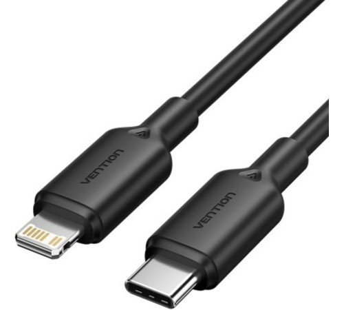 Кабель Vention USB 2.0 CM/Lightning 8M для iPad/iPhone 3A - 1м. Черный Vention LAKBF
