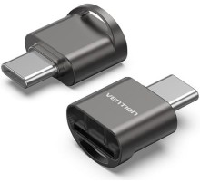 Картридер Vention OTG USB 2.0 CM / MicroSD - Серый Vention CLMH0