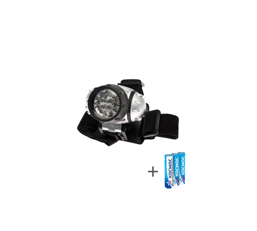 Фонарь налобный , 14 LED, 3 батарейки ААА, 130Lm,