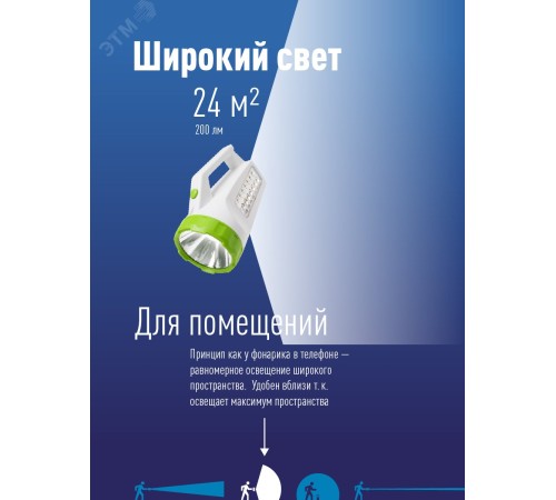 Прожектор Космос KOCACCU678EX белый/зеленый 3Вт лам.:светодиод.