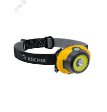 Фонарь налобный Космос KOCH103COBLED желтый/черный 5Вт лам.:светодиод. AAAx3