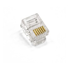 Exegate EX293763RUS Коннектор ExeGate PL12-6P6C-100 RJ-12 телефонный разъем (6P6C), золотое напыление (100шт)