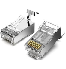 Коннектор Vention RJ45 (8p8c), FTP cat. 7, под витую пару (10шт.) Vention Коннектор Vention RJ45 (8p8c), FTP cat. 7, под витую пару (10шт.) (IDER0-10) (IDER0-10)