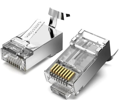 Коннектор Vention RJ45 (8p8c), FTP cat. 7, под витую пару (10шт.) Vention Коннектор Vention RJ45 (8p8c), FTP cat. 7, под витую пару (10шт.) (IDER0-10) (IDER0-10)