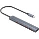 Концентратор Vention OTG USB 3.2 Gen 2 Type-C на 4 USB порта + USB-C PD Серый - 0.15м. Vention CKHHB