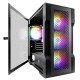 1STPLAYER Корпус TRILOBITE T3 Black / mATX, TG / 4x 120mm LED fans inc. / T3-BK-4F1