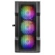 1STPLAYER Корпус TRILOBITE T3 Black / mATX, TG / 4x 120mm LED fans inc. / T3-BK-4F1