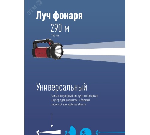 Прожектор Космос KOSAC8005WLITH черный/красный 5Вт лам.:светодиод.x1