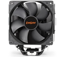 Exegate EX286299RUS Кулер Dark Magic EXX400-PWM (Al+Cu, черное покрытие, 4 тепл.трубки, LGA775/1150/1151/1155/1156/1200/1700/AM2/AM2+/AM3/AM3+/AM4/FM1/FM2/754/939/940, TDP 140W, Fan 120mm, PWM, 1200-2