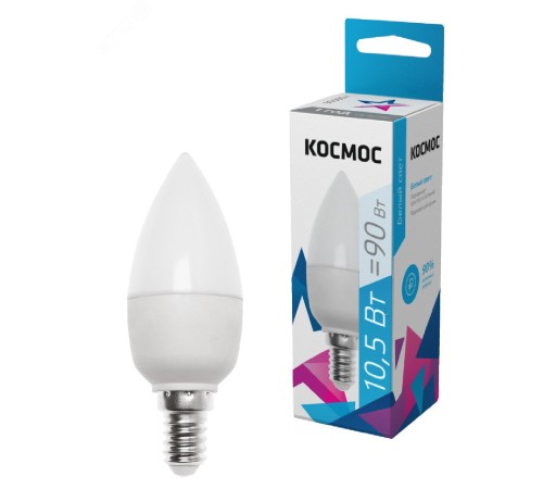 Лампа светодиодная LED BASIC CN 10.5Вт 220В E14 4500К Космос LkecLED10.5wCNE1445