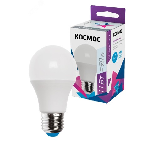 Лампа светодиодная LED 11Вт 220В Е27 D60х108 6500К дневной 880 лм A60